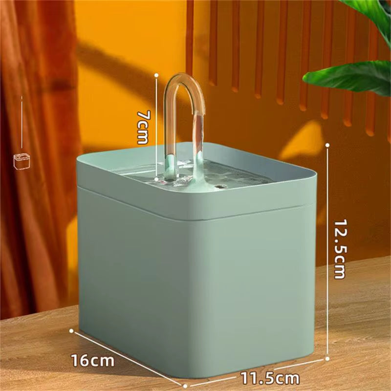 Pet Water Dispenser Auto Filter Electric Mute Cat Drinker 1.5L Recirculate Filtring - EditWell
