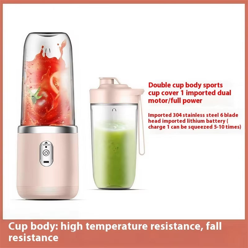 Portable Electric Juicer Cup 400ml | 6-Blade 22000RPM Motor | 1500mAh Rechargeable | Self-Cleaning | Wireless Smoothie Blender for Fruit Veg & Milkshakes - EditWell