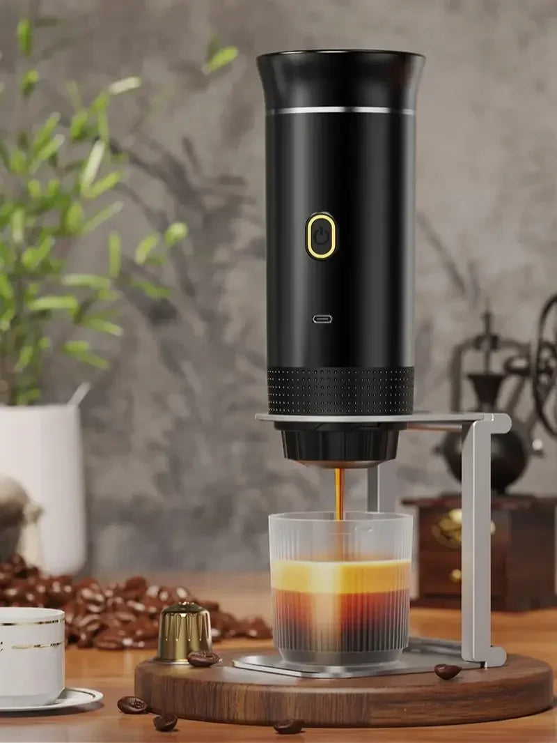 Portable Espresso Machine 3-in-1 | 20 Bar Pressure | USB-C Rechargeable | Compatible with Capsules & Ground Coffee | Car, Camping, Home & Travel - EditWell