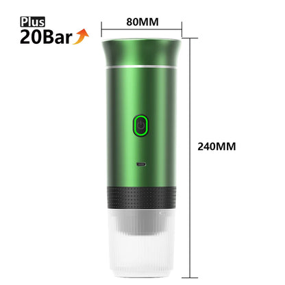 Portable Espresso Machine 3-in-1 | 20 Bar Pressure | USB-C Rechargeable | Compatible with Capsules & Ground Coffee | Car, Camping, Home & Travel - EditWell