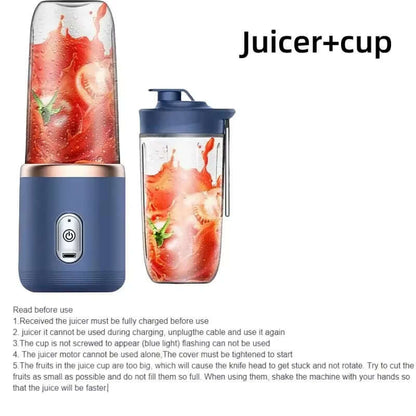 Portable USB Blender Cup | Wireless Juicer | 25000RPM | 6 Blade - EditWell