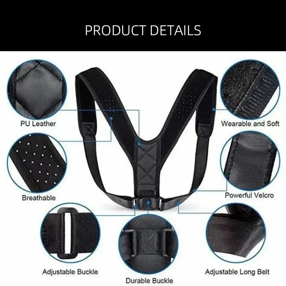 Posture Corrector Brace | Fix Rounded Shoulders & Upper Back Pain