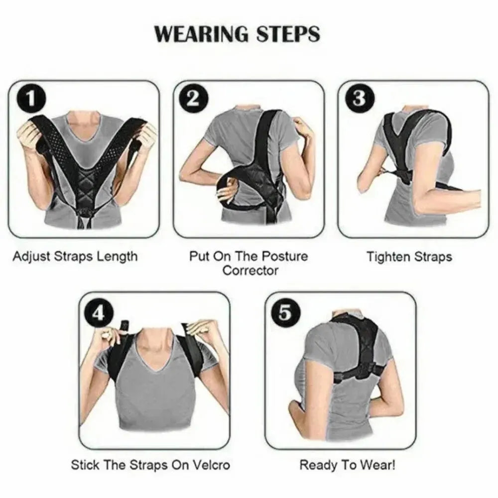 Posture Corrector Brace | Fix Rounded Shoulders & Upper Back Pain