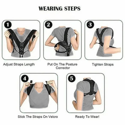 Posture Corrector Brace | Fix Rounded Shoulders & Upper Back Pain