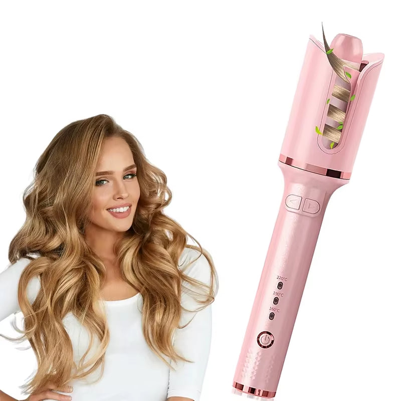 Professional Automatic Hair Curler | Ceramic Tourmaline Barrel | 160–220°C | 9s Auto Curl Timer | Left & Right Rotation | Anti-Burn | Salon Results at Home - EditWell
