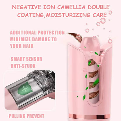 Professional Automatic Hair Curler | Ceramic Tourmaline Barrel | 160–220°C | 9s Auto Curl Timer | Left & Right Rotation | Anti-Burn | Salon Results at Home - EditWell