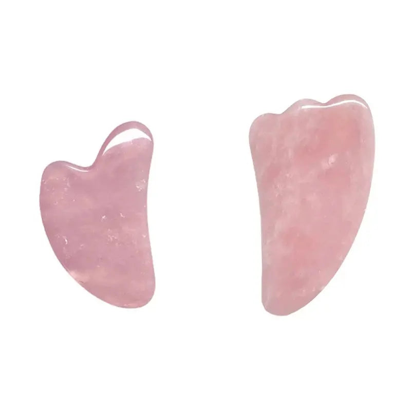 Rose Quartz Face Jade Roller Massagers Guasha Set Gua Sha Tools Natural Stone