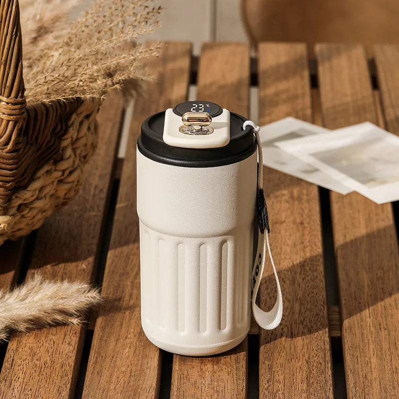 TempGlow Flask – Smart LED Temperature Travel Mug