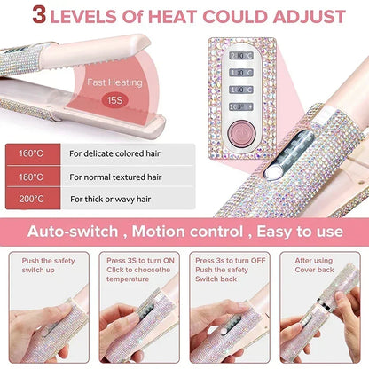 GlowStyle Go – Wireless 2-in-1 Hair Straightener & Curler