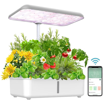 Tuya Wifi Hydoponics Growing System with LED Grow Light Auto Pump Smart Indoor