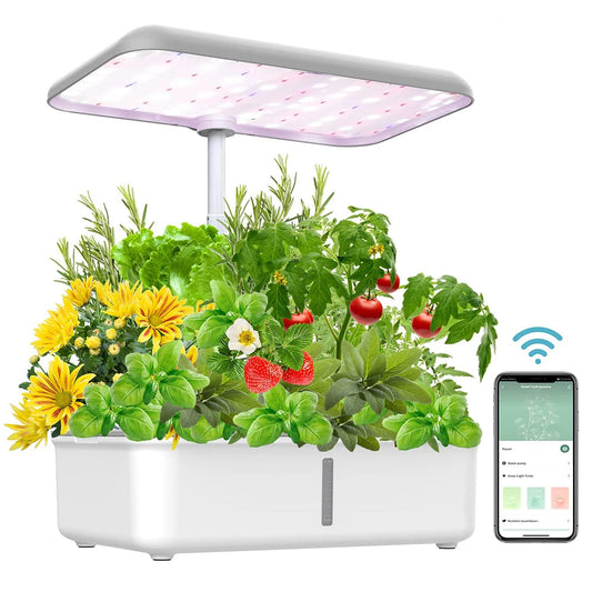 Tuya Wifi Hydoponics Growing System with LED Grow Light Auto Pump Smart Indoor
