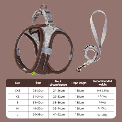 ComfortPaws Harness Set – Adjustable Dog & Cat Walking Harness