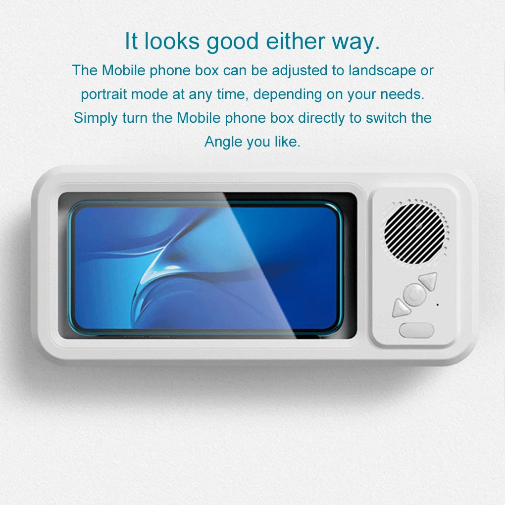 AquaView Sound – Waterproof Shower Phone Holder & Bluetooth Speaker