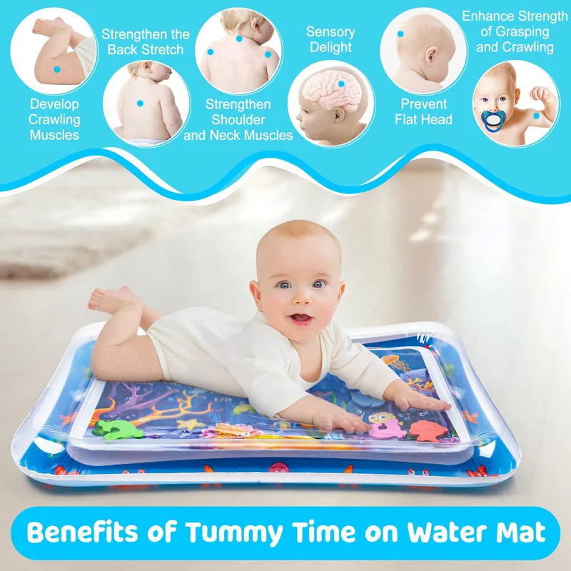 Baby Water Play Mat Inflatable Cushion PVC Infant Tummy Time Toddler Water Pad for Kids Early Education Developing Activity Toys