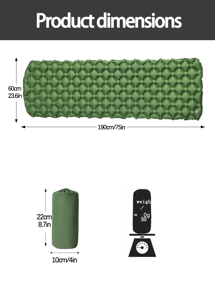 CloudRest Trek  – Ultralight Inflatable Camping Sleeping Pad
