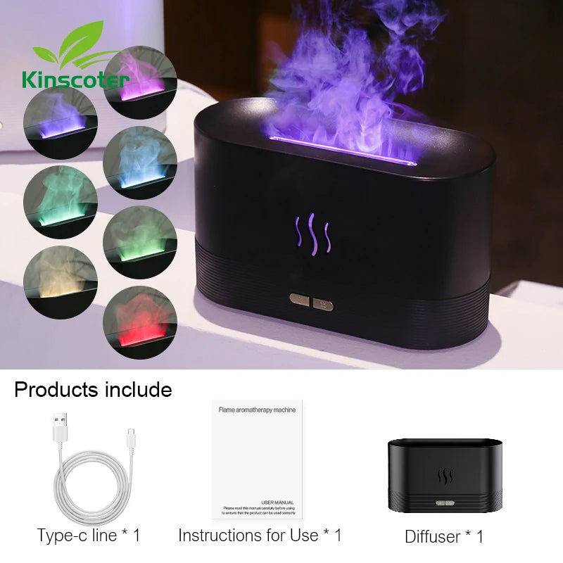 FlameMist Aura  – Ultrasonic Aroma Diffuser & Flame Humidifier