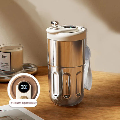 TempGlow Flask – Smart LED Temperature Travel Mug