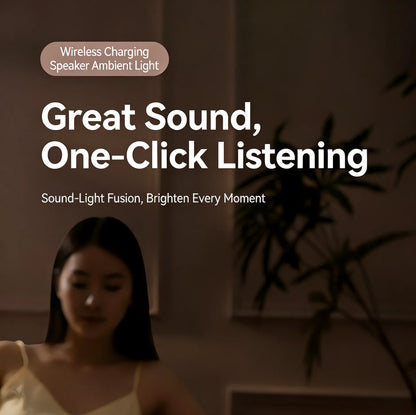 AuraSound Charge – LED Alarm Clock Speaker & Wireless Charger