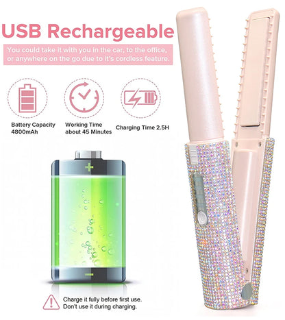 GlowStyle Go – Wireless 2-in-1 Hair Straightener & Curler