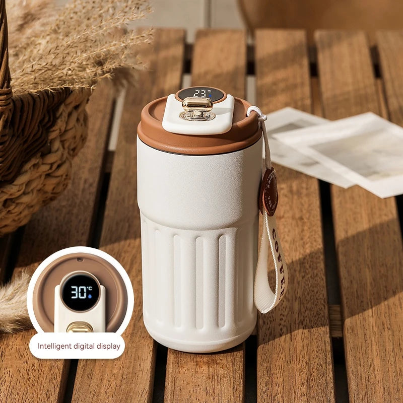 TempGlow Flask – Smart LED Temperature Travel Mug
