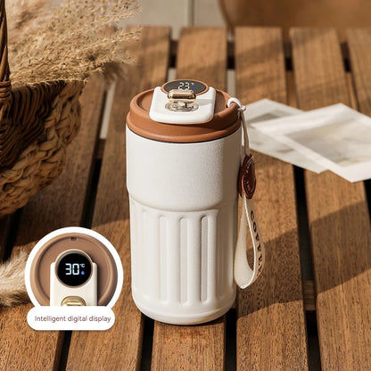TempGlow Flask – Smart LED Temperature Travel Mug