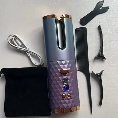 CurlEase Pro – Portable Wireless Automatic Hair Curler