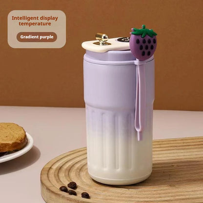 TempGlow Flask – Smart LED Temperature Travel Mug