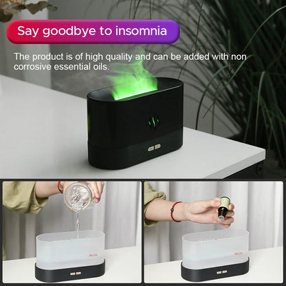 FlameMist Aura  – Ultrasonic Aroma Diffuser & Flame Humidifier