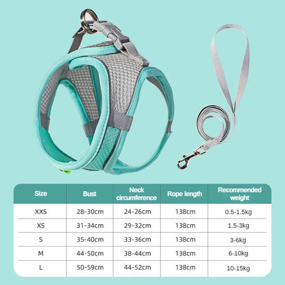 ComfortPaws Harness Set – Adjustable Dog & Cat Walking Harness