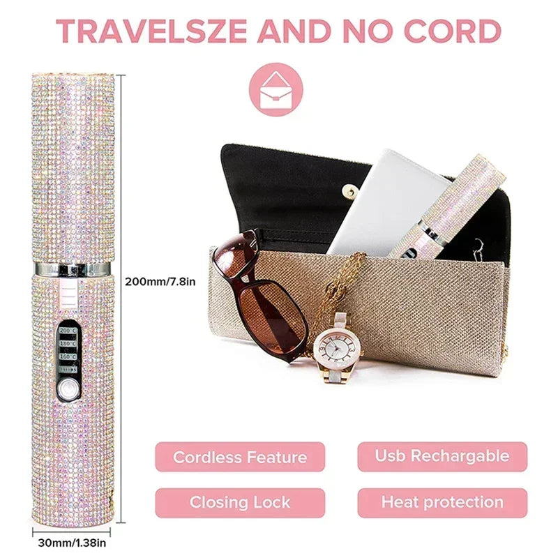 GlowStyle Go – Wireless 2-in-1 Hair Straightener & Curler