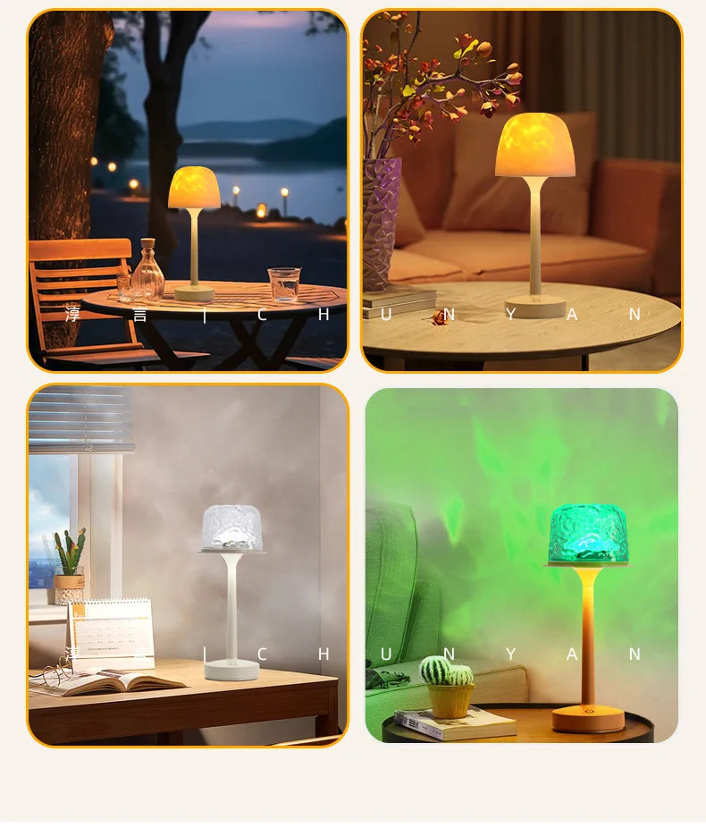 RippleGlow Mushroom – Water Ripple Ambient Lamp