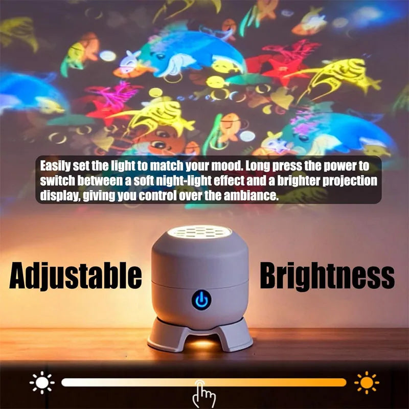 Ocean-Themed Projection Light Adjustable Ambient for Living Room and Game Room Decor Ideal Gift for Christmas Valentine'S Day