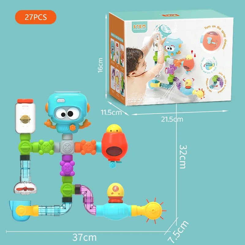 SplashSpin Tubes – Interactive Baby Bath Toy Set