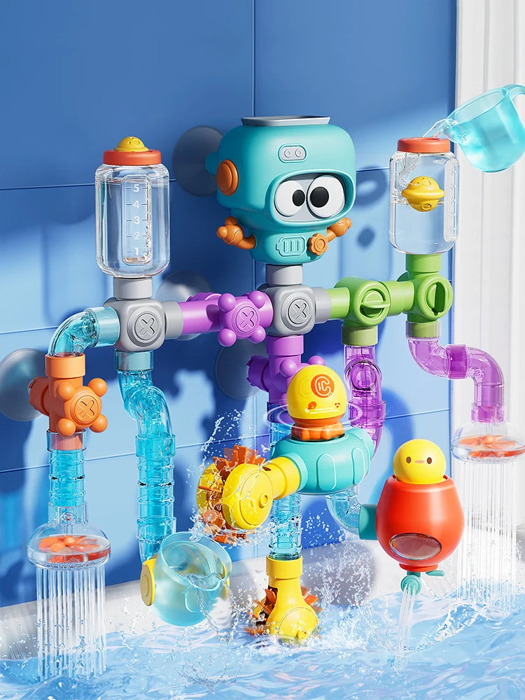 SplashSpin Tubes – Interactive Baby Bath Toy Set