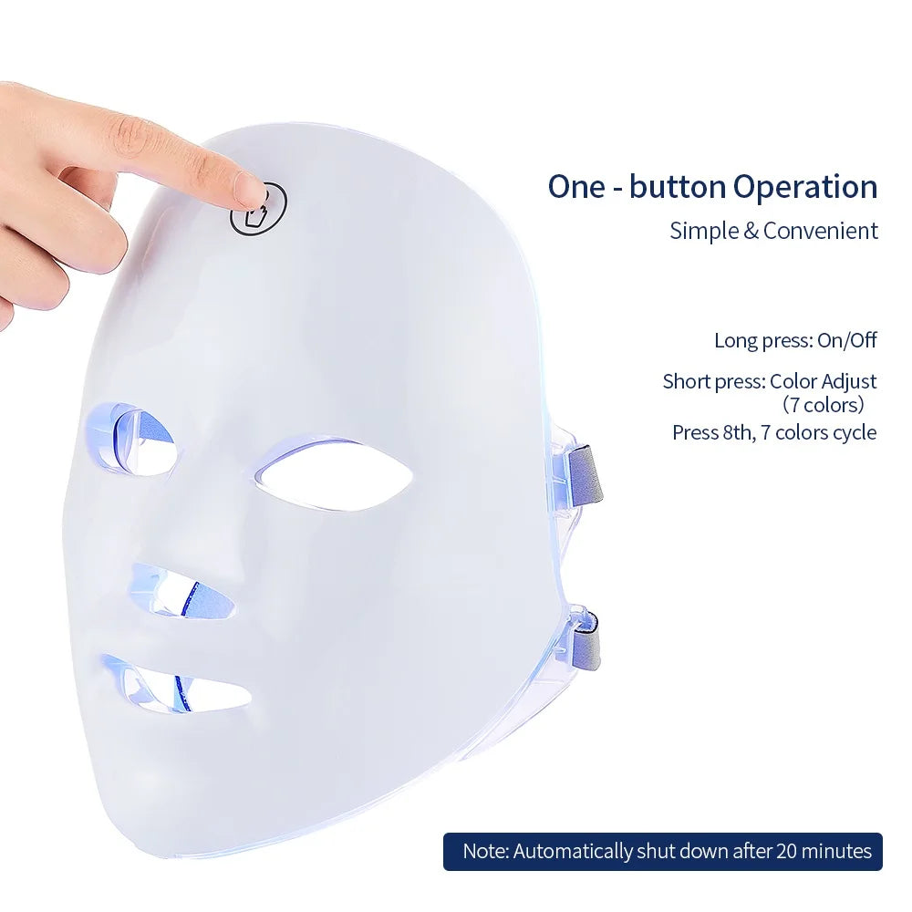 LumiGlow Elite – 7 Colour LED Face & Neck Therapy Mask
