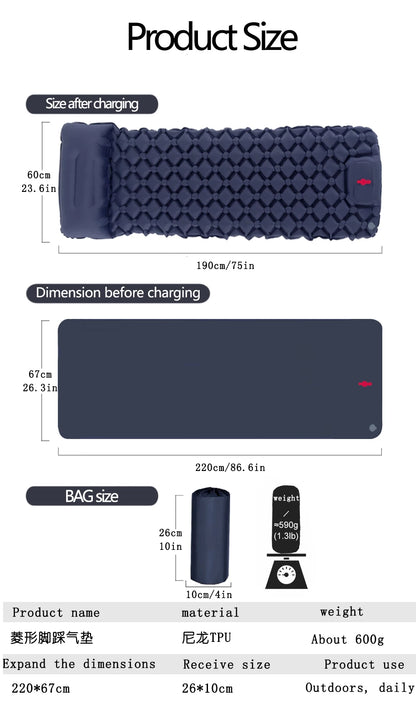 CloudRest Trek  – Ultralight Inflatable Camping Sleeping Pad