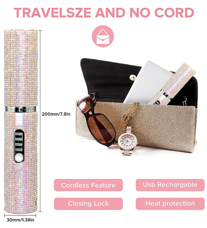 GlowStyle Go – Wireless 2-in-1 Hair Straightener & Curler