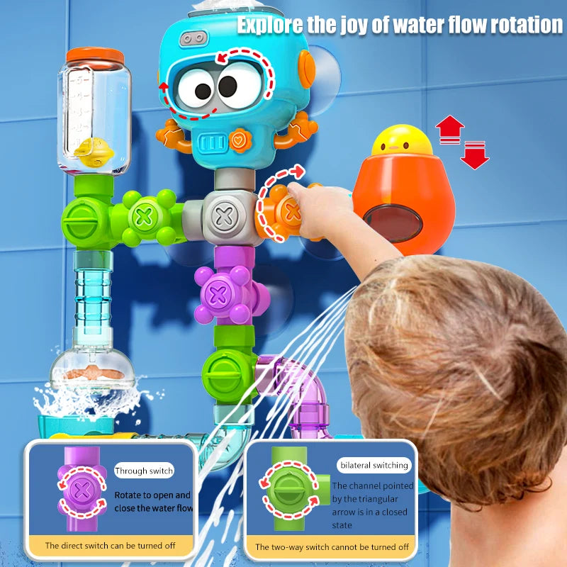 SplashSpin Tubes – Interactive Baby Bath Toy Set