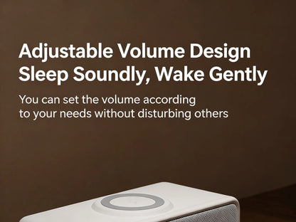 AuraSound Charge – LED Alarm Clock Speaker & Wireless Charger