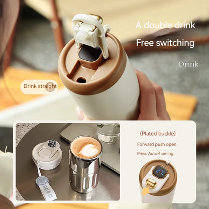 TempGlow Flask – Smart LED Temperature Travel Mug