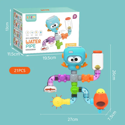 SplashSpin Tubes – Interactive Baby Bath Toy Set