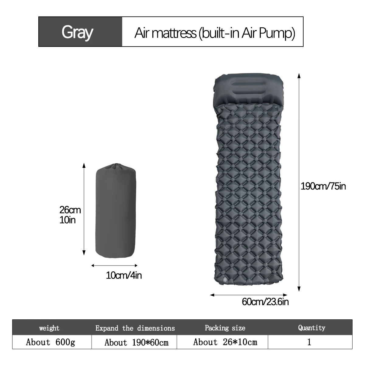 CloudRest Trek  – Ultralight Inflatable Camping Sleeping Pad