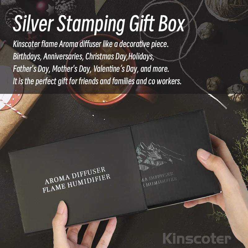 FlameMist Aura  – Ultrasonic Aroma Diffuser & Flame Humidifier