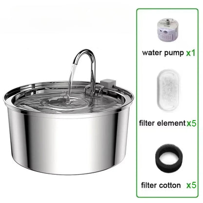 PureFlow Pet – Stainless Steel Smart Water Fountain