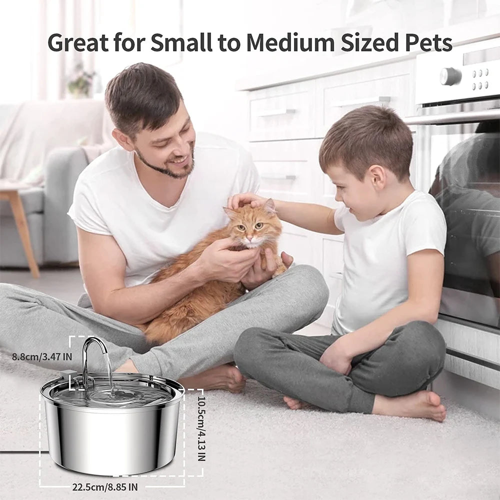 PureFlow Pet – Stainless Steel Smart Water Fountain