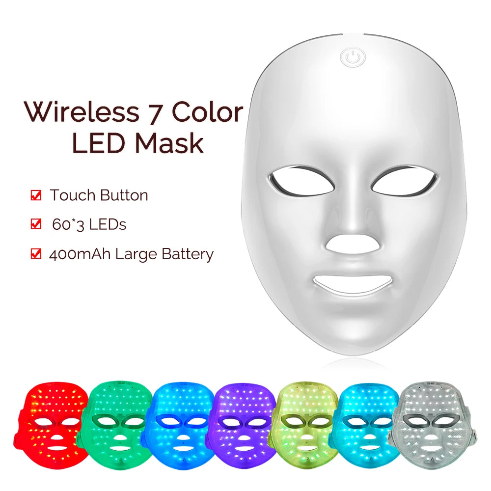 LumiGlow Elite – 7 Colour LED Face & Neck Therapy Mask