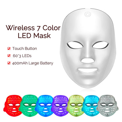 LumiGlow Elite – 7 Colour LED Face & Neck Therapy Mask