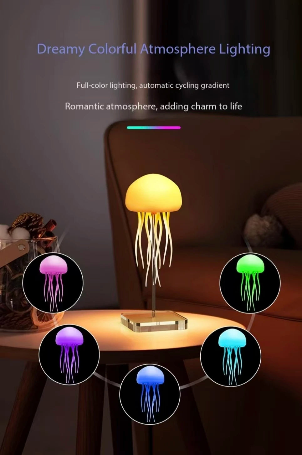 AquaPulse Jelly – Floating RGB Jellyfish Night Light