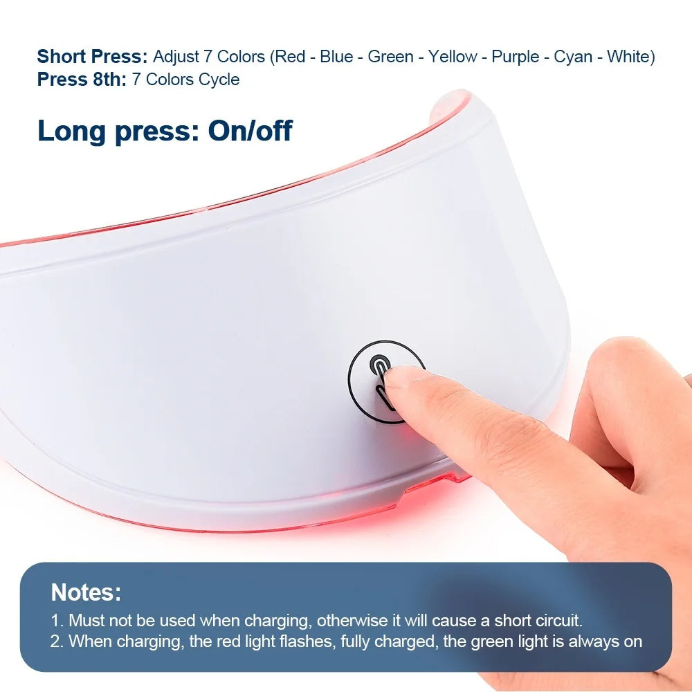LumiGlow Elite – 7 Colour LED Face & Neck Therapy Mask