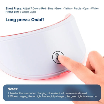 LumiGlow Elite – 7 Colour LED Face & Neck Therapy Mask